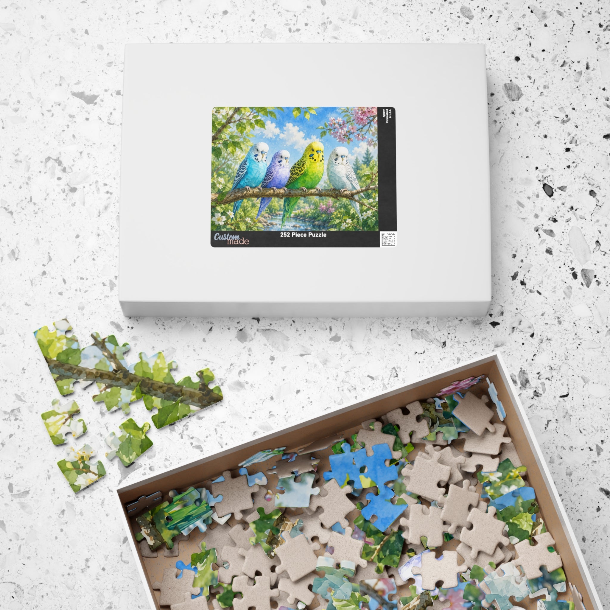 Budgie Birds Jigsaw Puzzle – Colorful Parakeet Puzzle (110–1014 pcs)