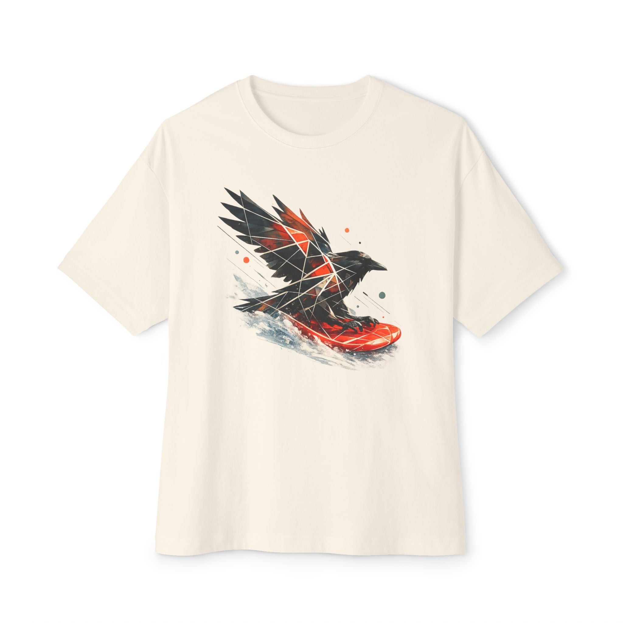 Sledding Raven — Oversized T-Shirt