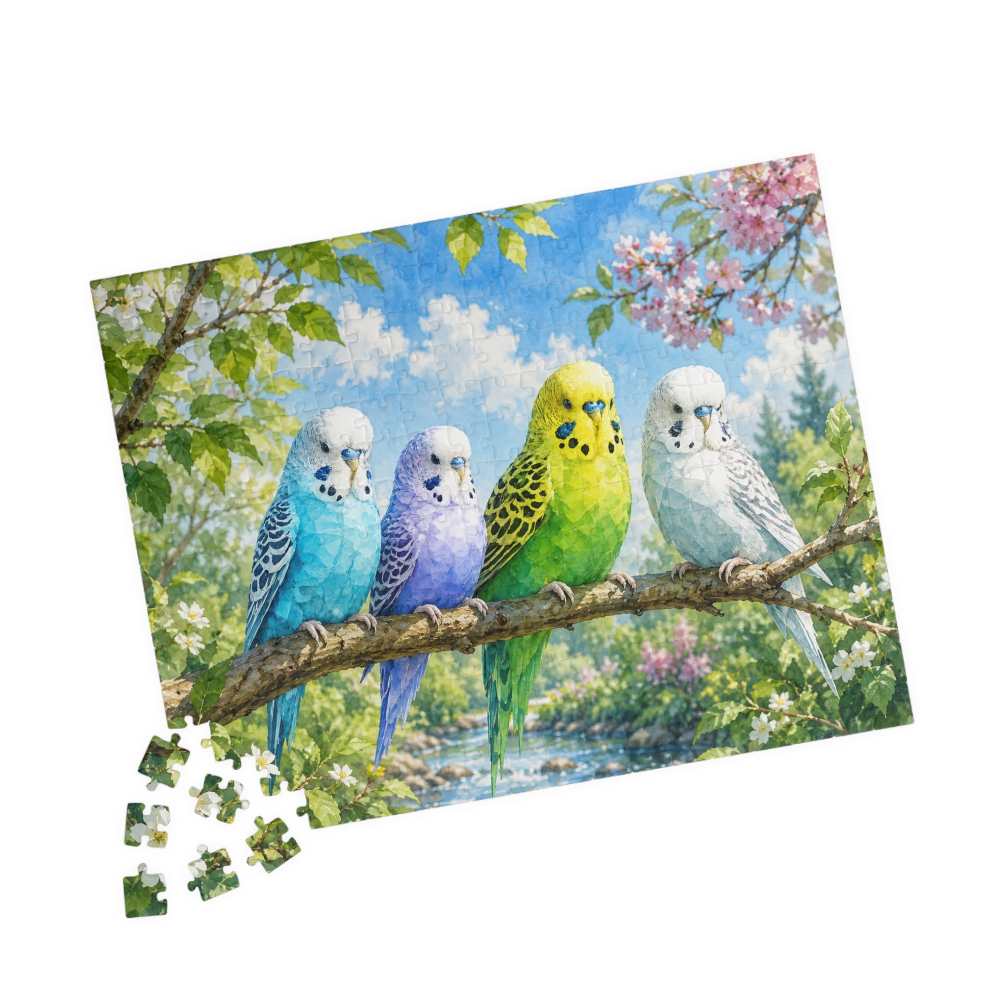 Budgie Birds Jigsaw Puzzle – Colorful Parakeet Puzzle (110–1014 pcs)