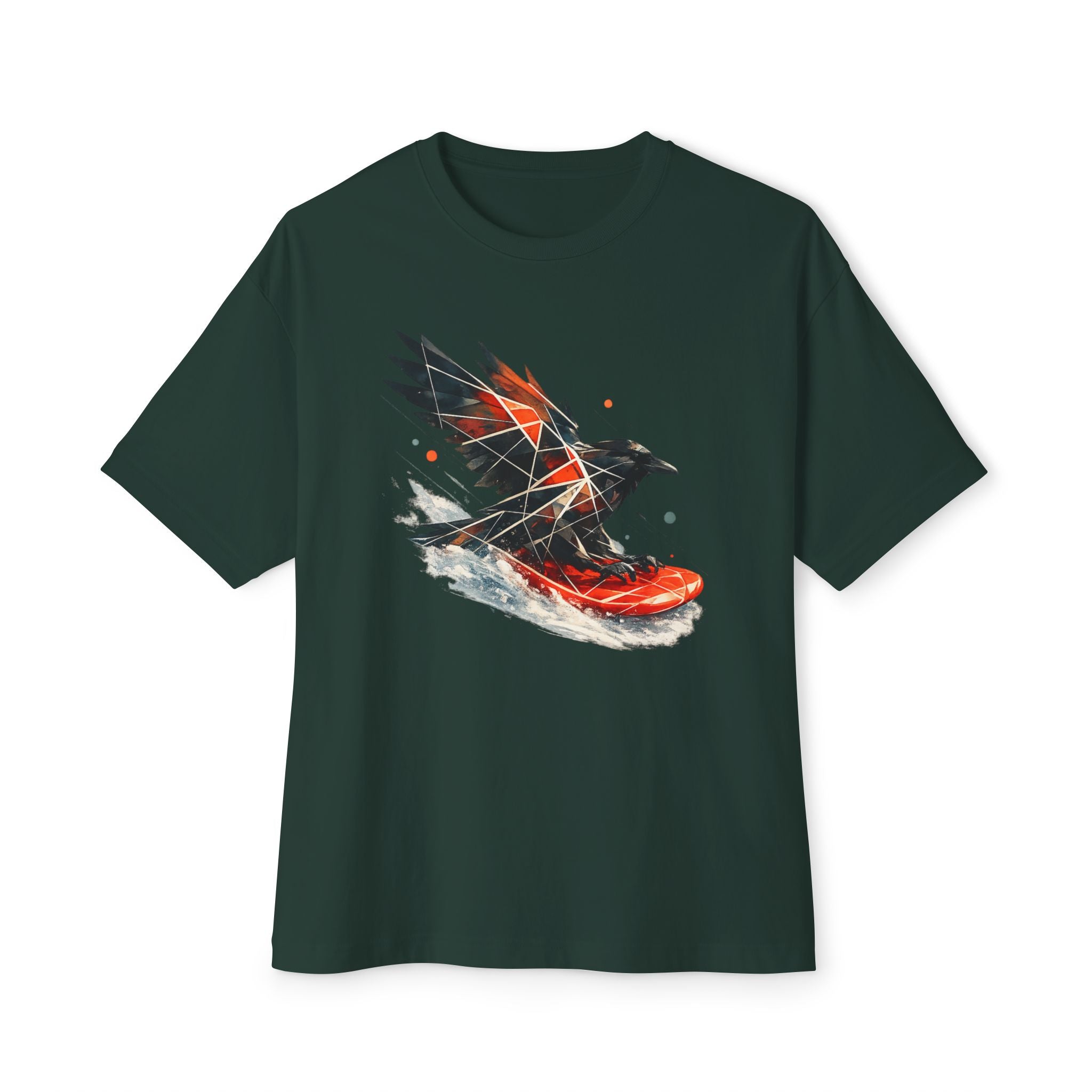 Sledding Raven — Oversized T-Shirt